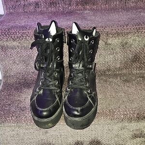 Killstar Keiko Kitty High Tops Black Cat Ear Boot Shoes